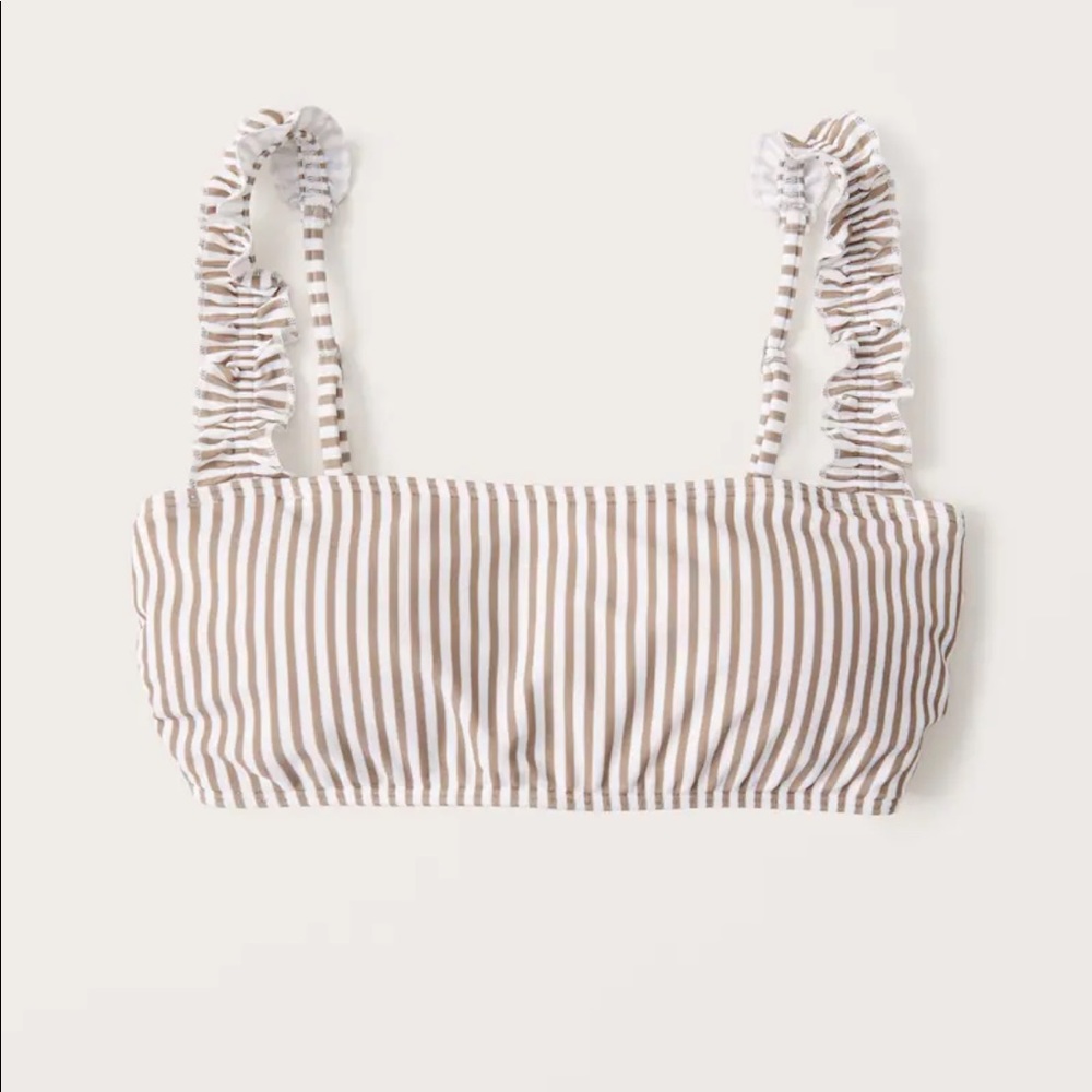 A&F ruffle strap bikini bralette